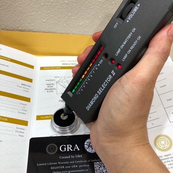 2ct loose moissanite diamond with certificate - Picture 3 of 8